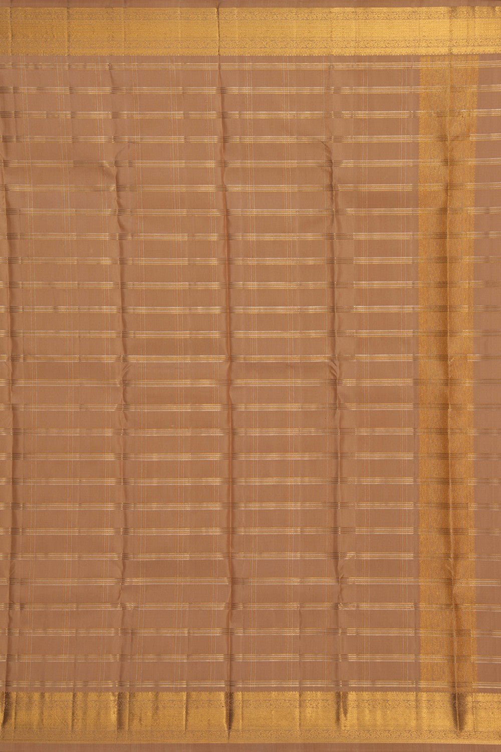 Image of Kanchi Silk Beige Dhoti With Kanduva (8 X 4)
